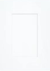 White Shaker cabinet door swatch